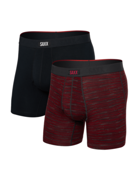 SAXX Saxx Vibe Xtra Soft Comfort Boxer Brief Fly 2Pk | Spacedye Stripe/Black