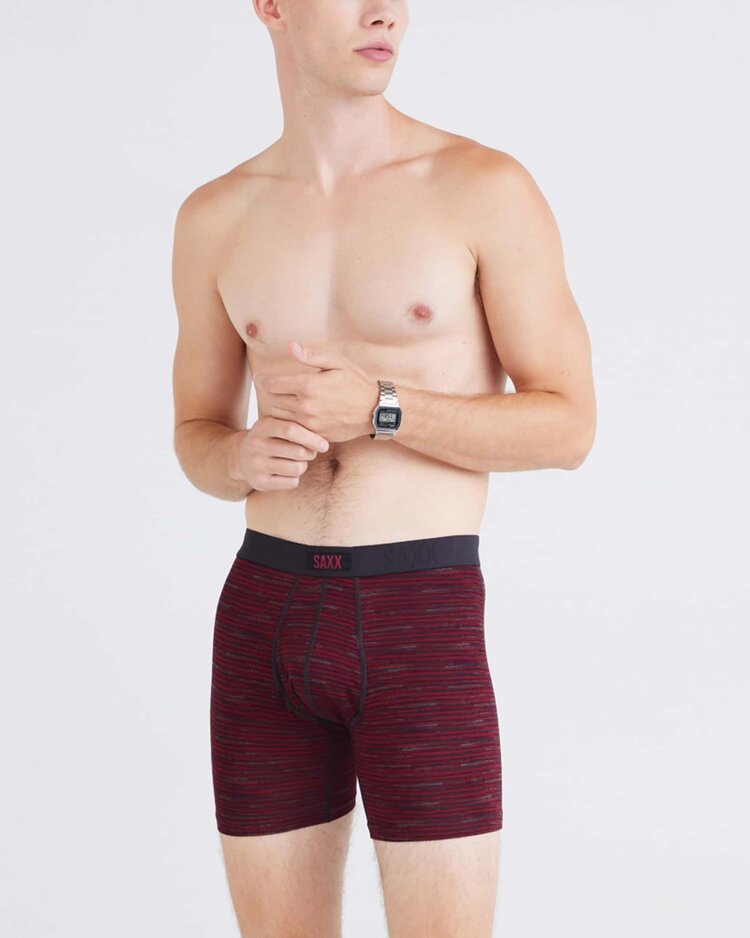 SAXX Saxx Vibe Xtra Soft Comfort Boxer Brief Fly 2Pk | Spacedye Stripe/Black