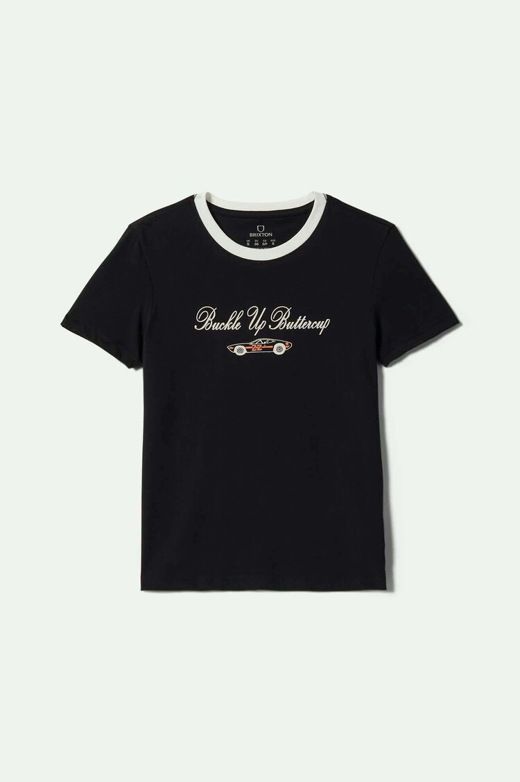 Brixton Brixton Buckle Up Fitted Crew Tee (Womens) | Black/White