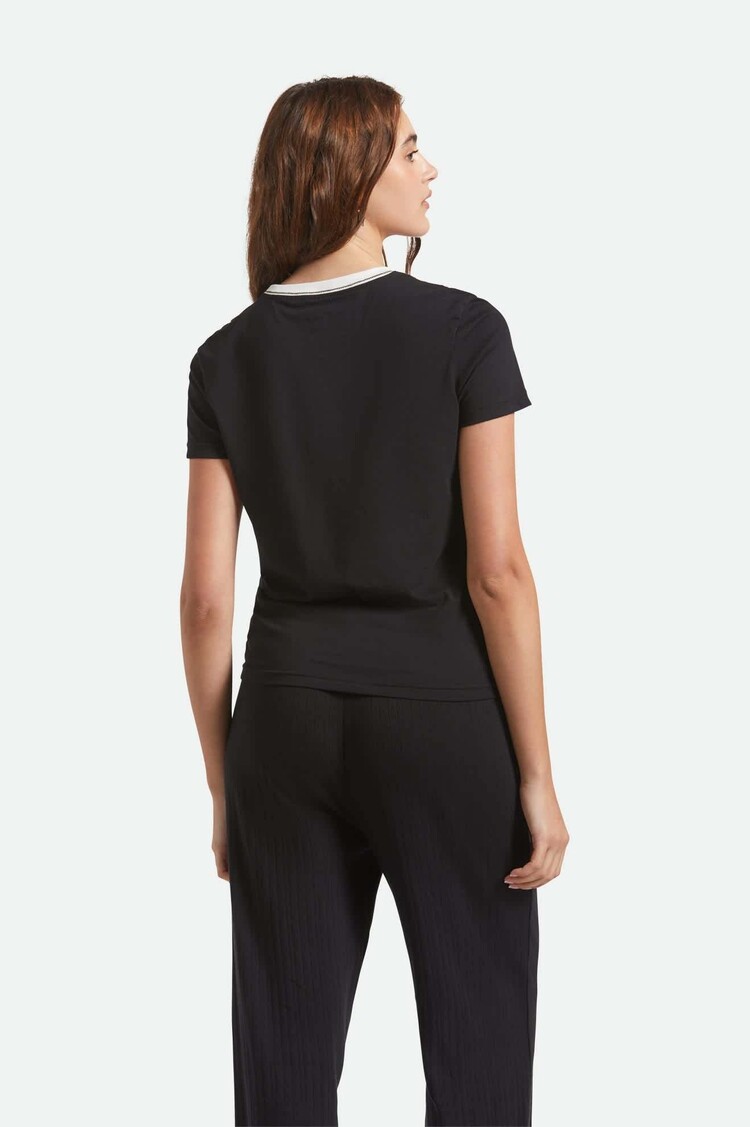 Brixton Brixton Buckle Up Fitted Crew Tee (Womens) | Black/White