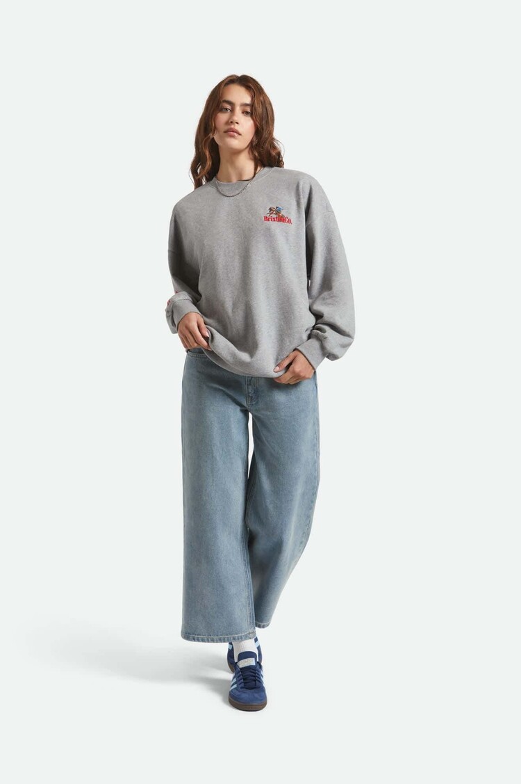Brixton Brixton Inwood Oversized Fleece (Womens) | Heather Grey