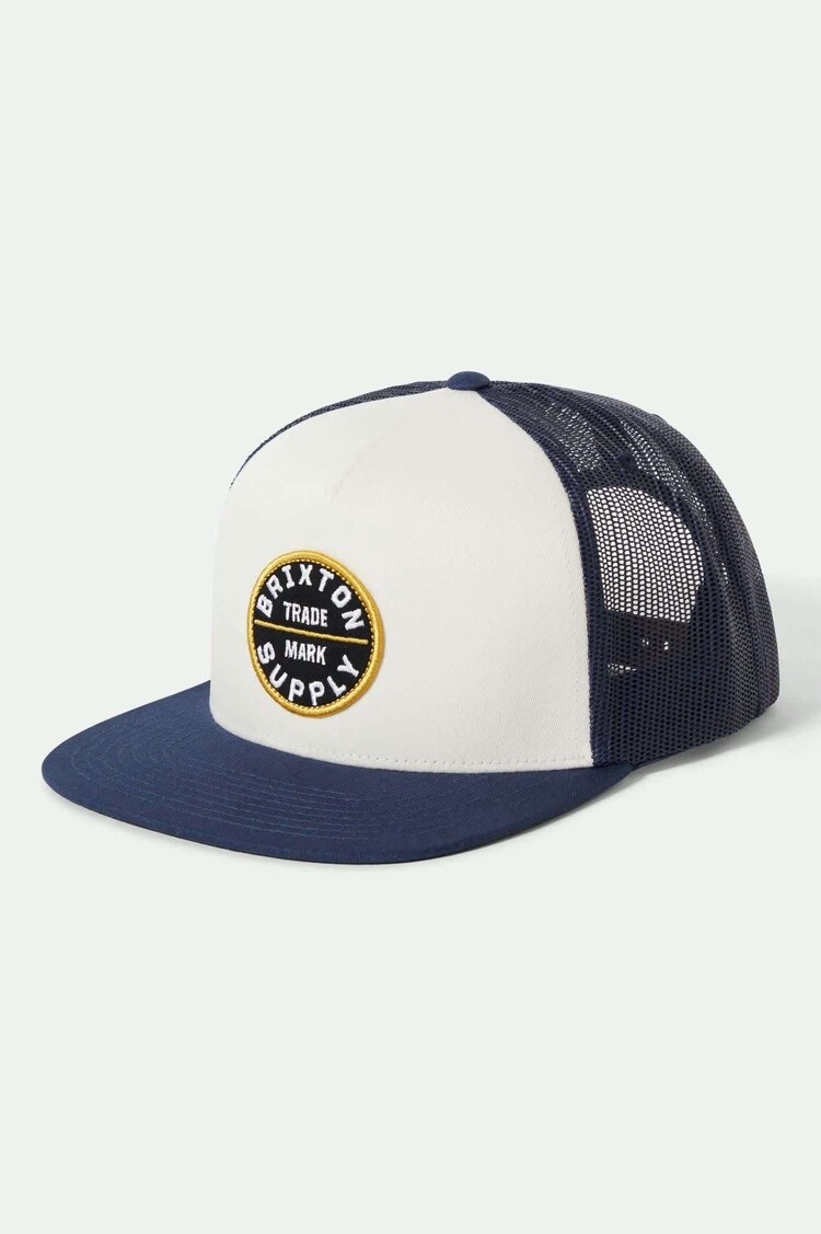 Brixton Brixton Oath Mp Trucker Hat (Mens) | Mood Indigo/Off White
