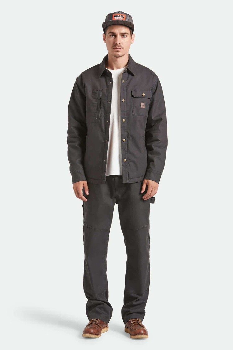 Brixton Brixton Builders Stretch Lined Jkt (Mens) | Washed Black/Red