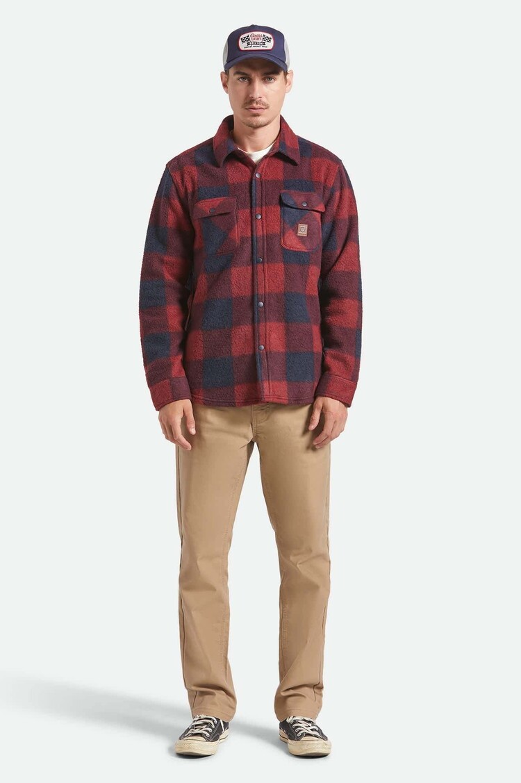 Brixton Brixton Bowery L/S Arctic Stretch (Mens) | Adrenaline Rush/Mood Indigo