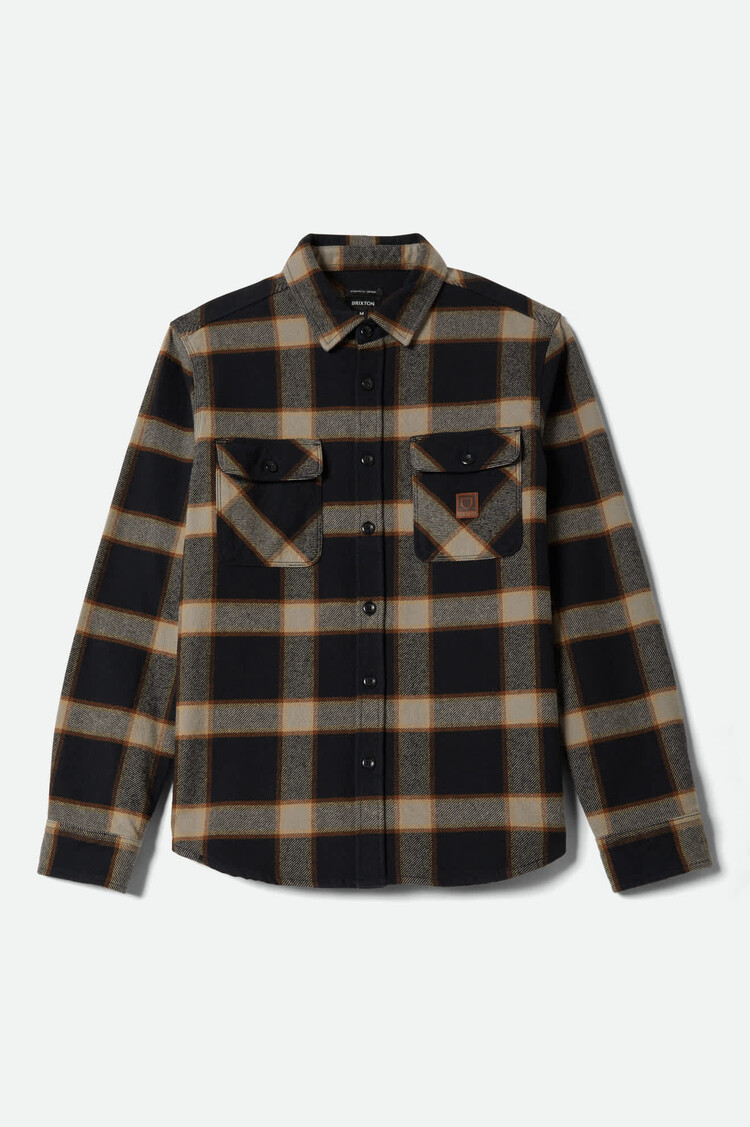 Brixton Brixton Bowery Heavy Weight L/S Flannel (Mens) | Black/Cream
