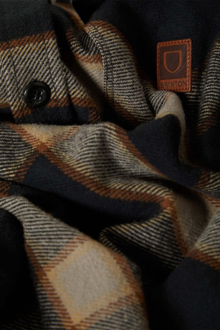Brixton Brixton Bowery Heavy Weight L/S Flannel (Mens) | Black/Cream