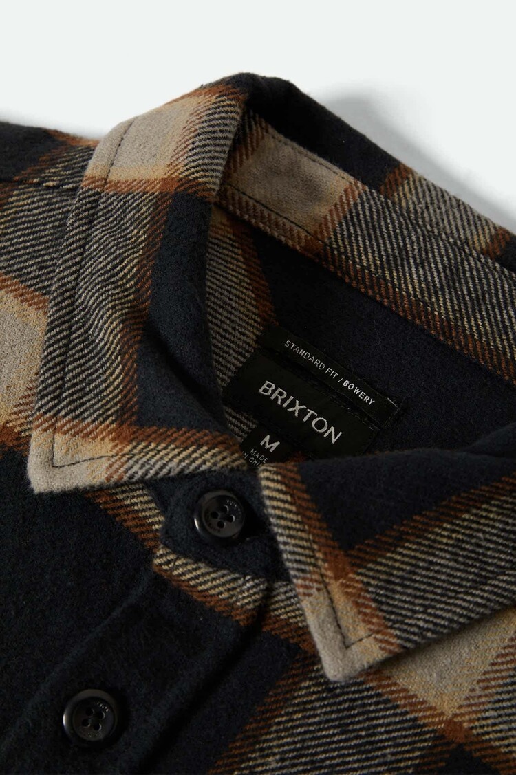 Brixton Brixton Bowery Heavy Weight L/S Flannel (Mens) | Black/Cream