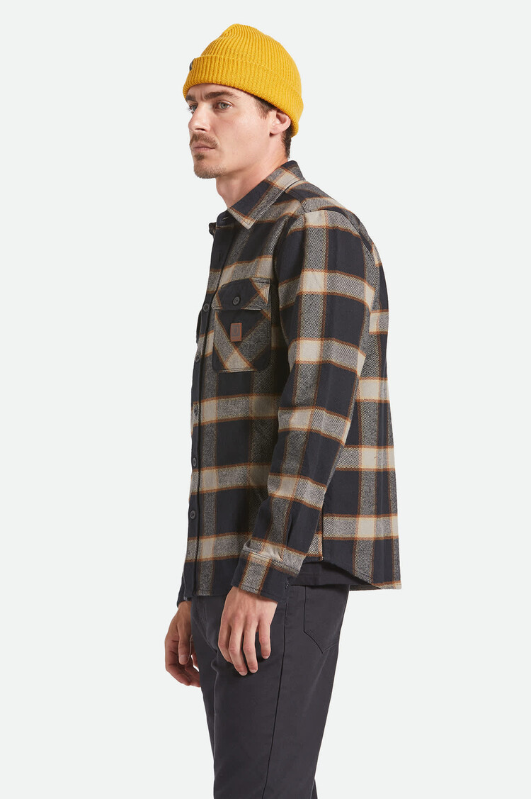 Brixton Brixton Bowery Heavy Weight L/S Flannel (Mens) | Black/Cream