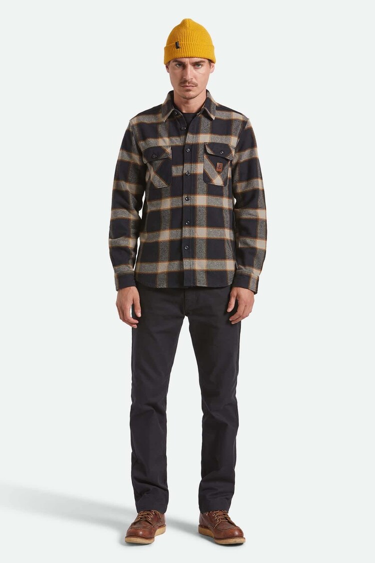 Brixton Brixton Bowery Heavy Weight L/S Flannel (Mens) | Black/Cream