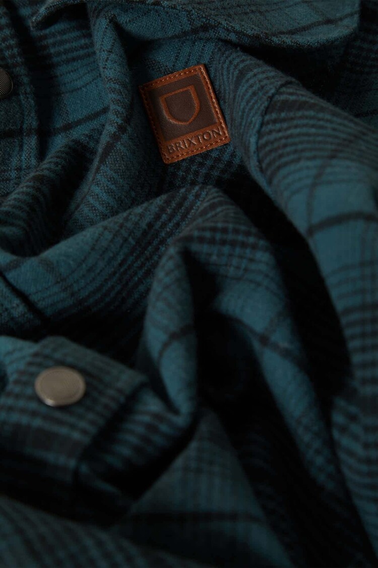 Brixton Brixton Builders Bowery Perf Flannel (Mens) | Night Sage/Black