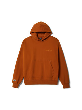 Brixton Brixton Embroidered Heavy Weight Hood (Mens) | Rustic Caramel