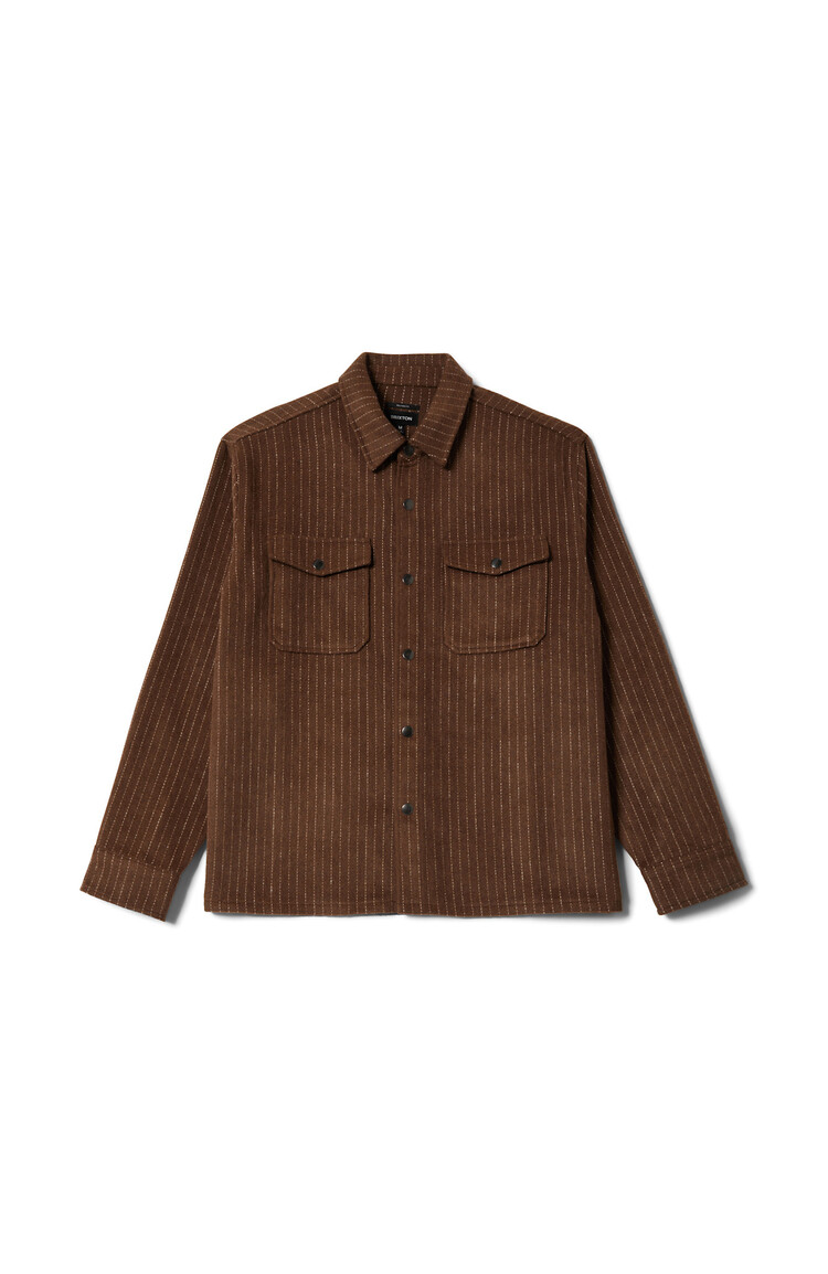 Brixton Brixton Selden Soft Brushed Flannel (Mens) | Pinecone Brown
