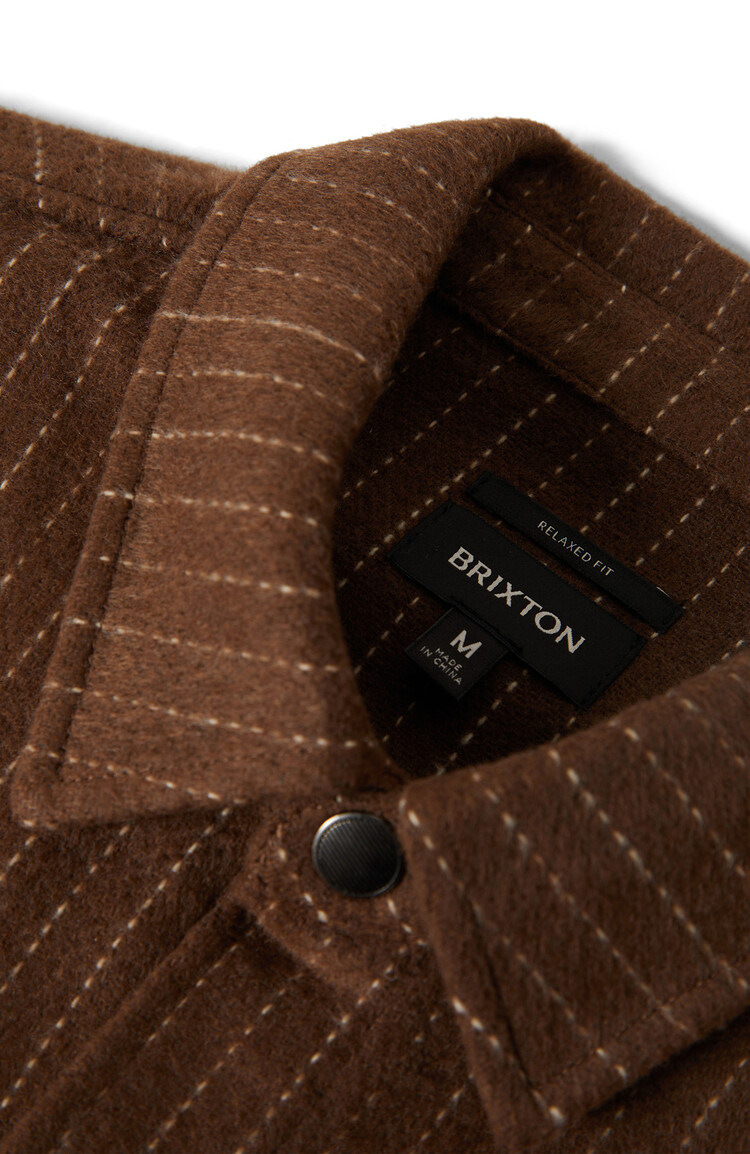 Brixton Brixton Selden Soft Brushed Flannel (Mens) | Pinecone Brown