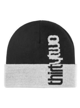 Thirty Two Thirtytwo Double Overlap Beanie (Mens) 2026 | Black/White