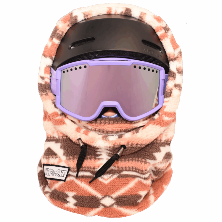 MDXONE MDXONE Over The Helmet Balaclava-Soft Plush | Off White/Pink