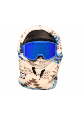 MDXONE MDXONE Over The Helmet Balaclava-Soft Plush | Off White/Blue