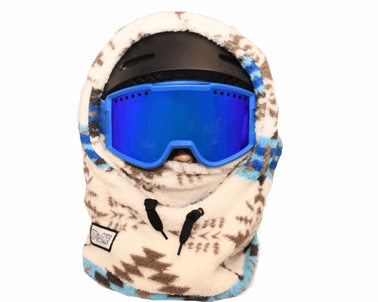 MDXONE MDXONE Over The Helmet Balaclava-Soft Plush | Off White/Blue