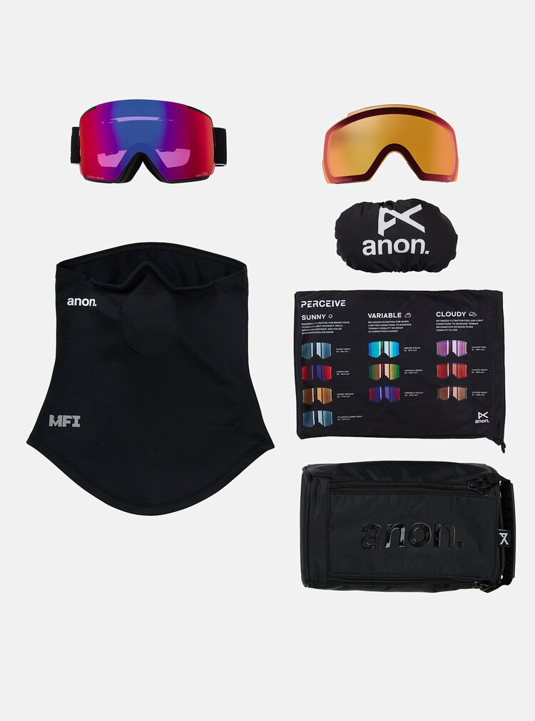Anon Anon M5 Goggles 2027 | Black/Perceive Sunny Red