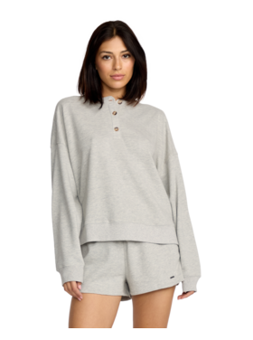 Volcom Volcom Lived In Fleece Henley (Womens) | Heather Grey