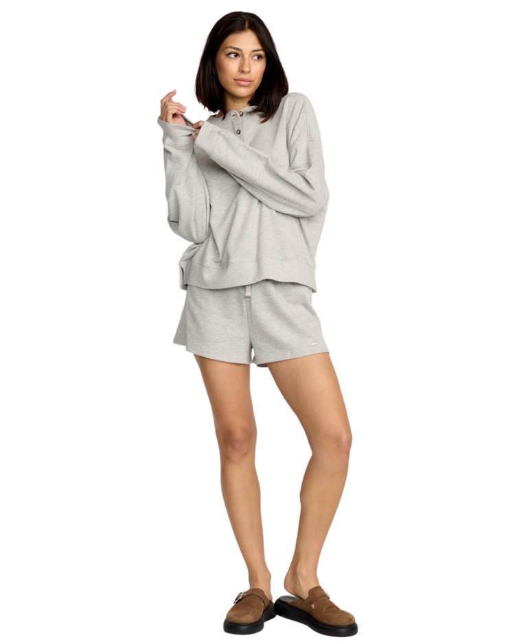 Volcom Volcom Lived In Fleece Henley (Womens) | Heather Grey