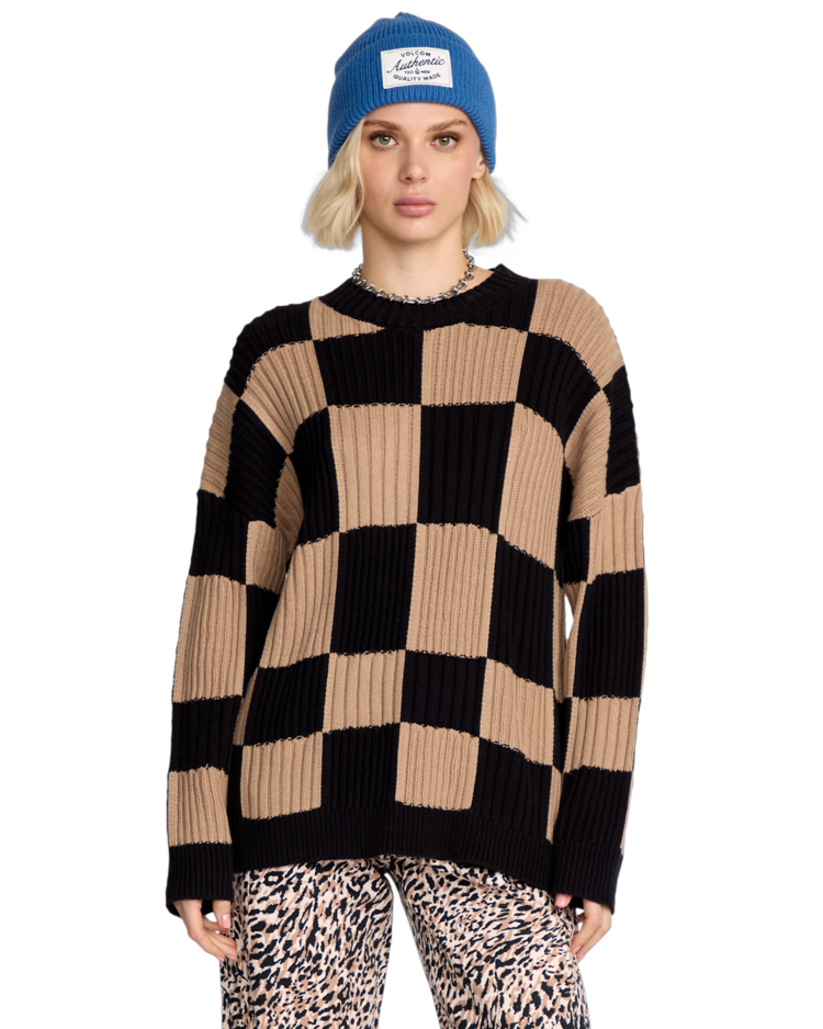 Volcom Volcom Tripnotic Sweater (Womens) | Black Combo