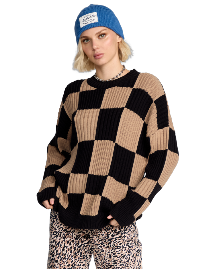 Volcom Volcom Tripnotic Sweater (Womens) | Black Combo
