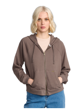 Volcom Volcom Lived In Fleece Zip (Womens) | Black Plum