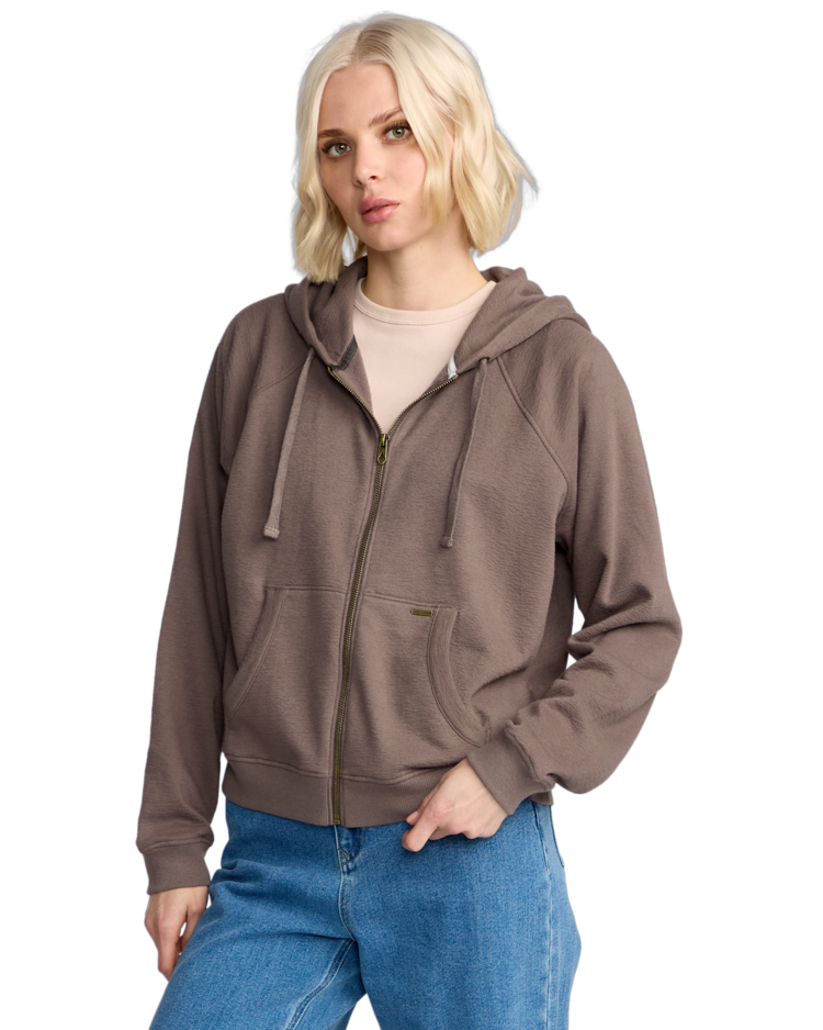 Volcom Volcom Lived In Fleece Zip (Womens) | Black Plum