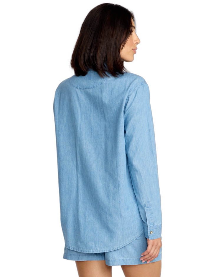 Volcom Volcom Lived In Button Up (Womens) | Chambray
