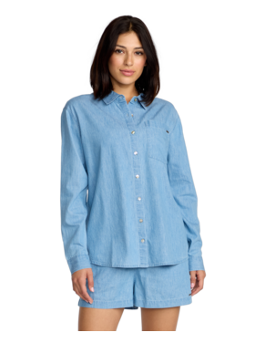 Volcom Volcom Lived In Button Up (Womens) | Chambray