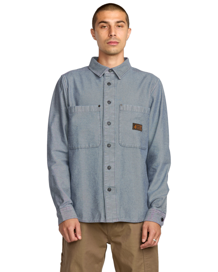 Volcom Volcom Levelstone Ls (Mens) | Blue Wash