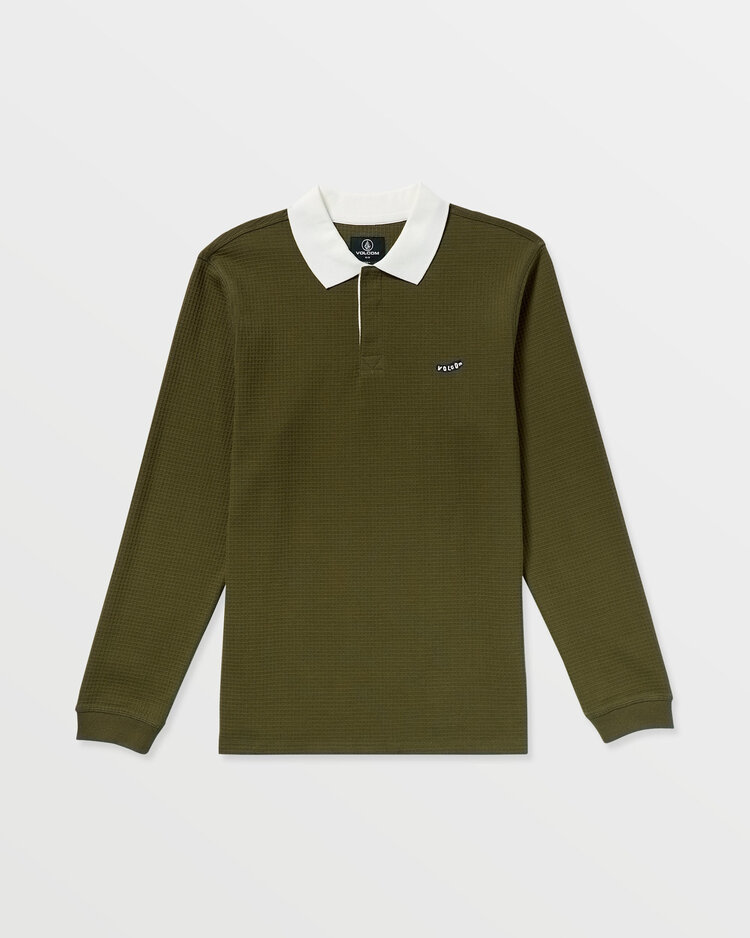 Volcom Volcom Curbstone Polo Ls (Mens) | Sage Leaf