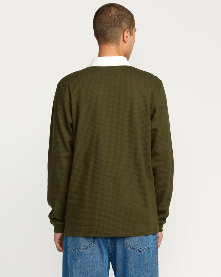 Volcom Volcom Curbstone Polo Ls (Mens) | Sage Leaf