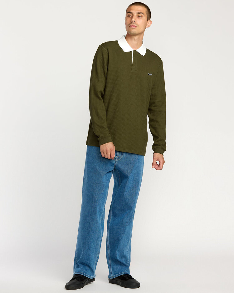 Volcom Volcom Curbstone Polo Ls (Mens) | Sage Leaf