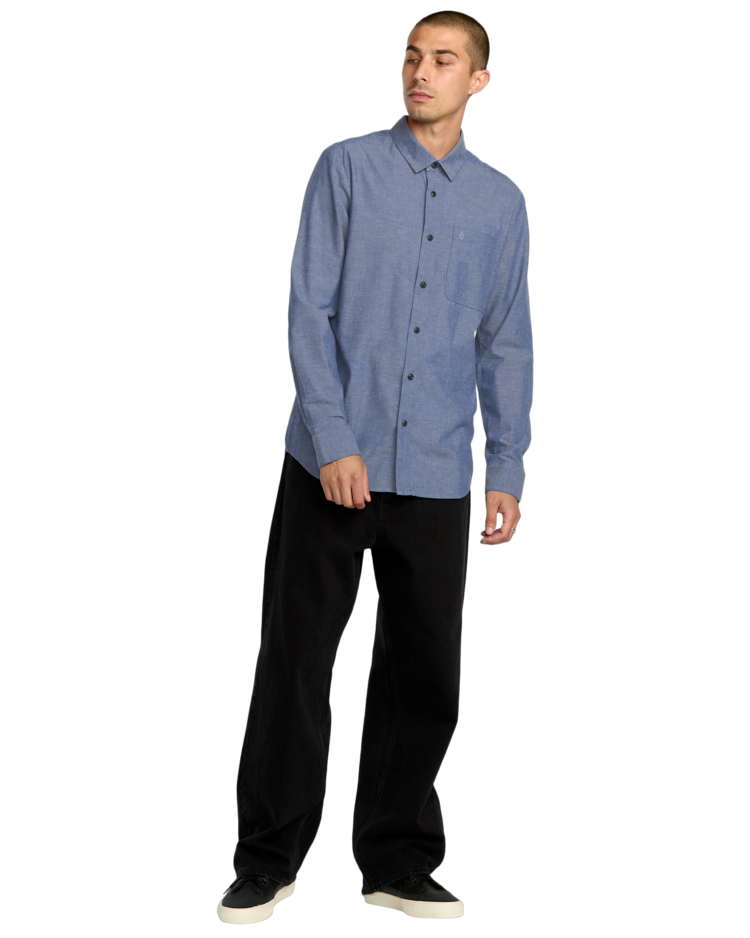 Volcom Volcom Date Knight Ls (Mens) | Blue Wash