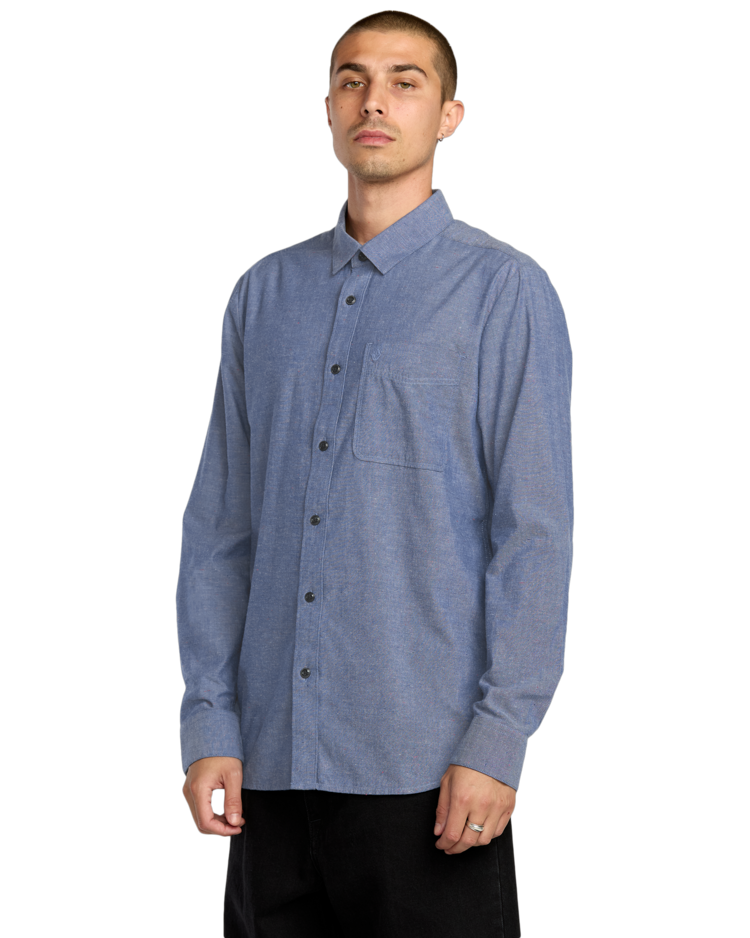Volcom Volcom Date Knight Ls (Mens) | Blue Wash