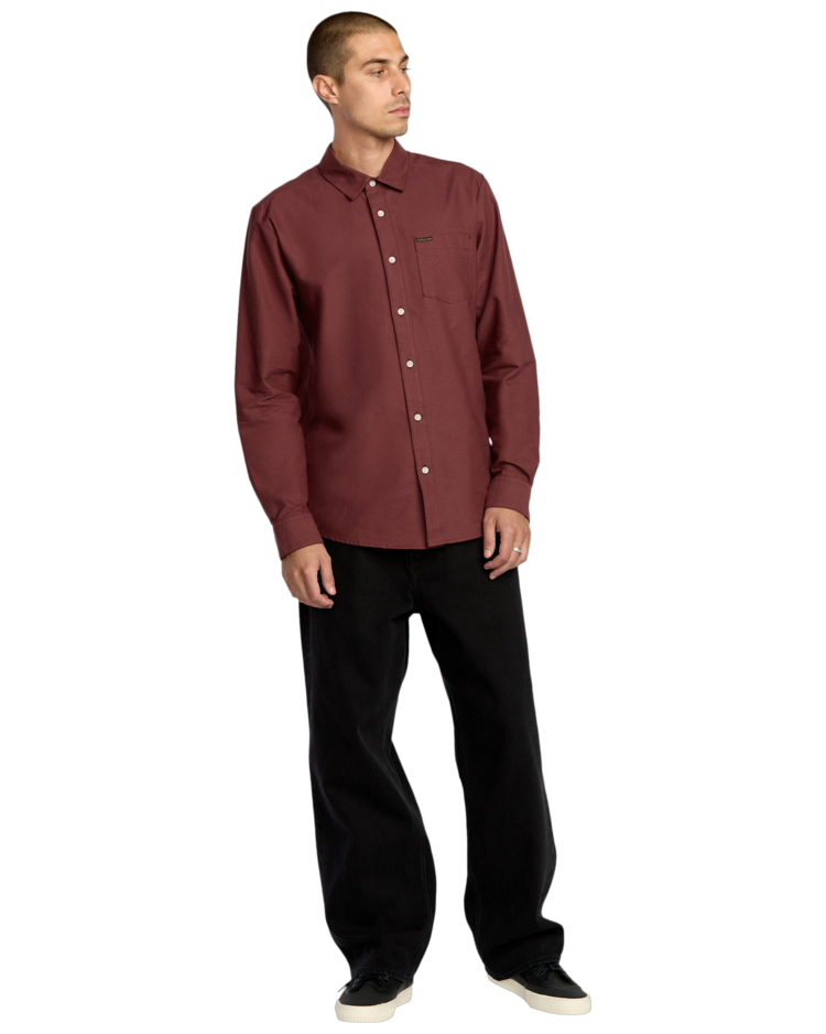 Volcom Volcom Veeco Oxford Ls (Mens) | Merlot
