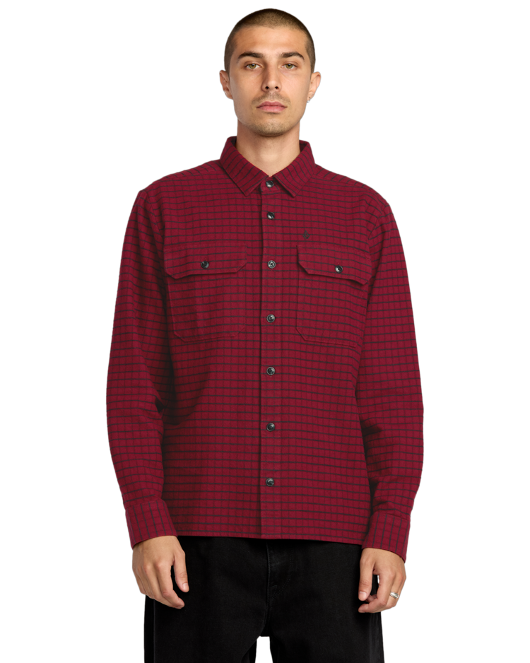 Volcom Volcom Augustone Ls (Mens) | Merlot
