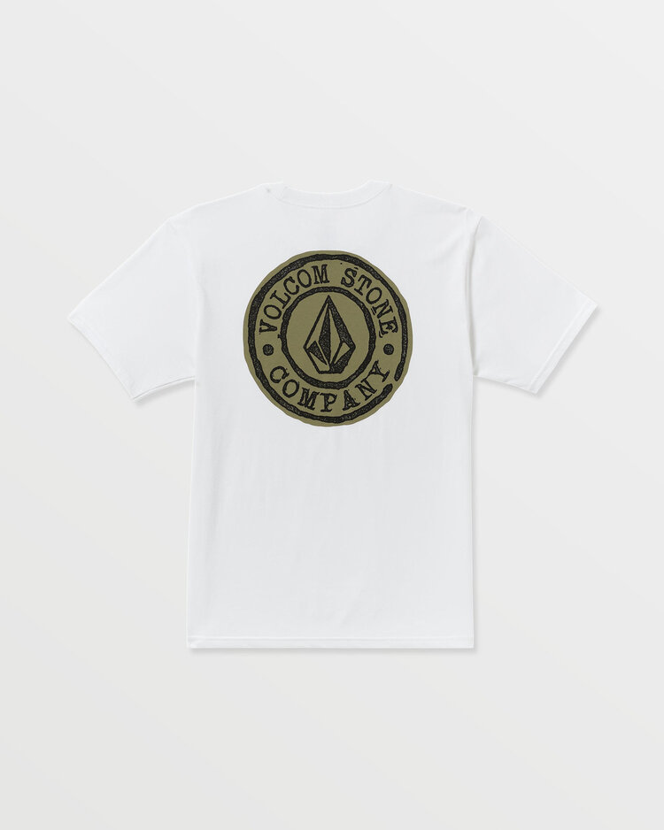 Volcom Volcom Logo Stamp Sst (Mens) | White