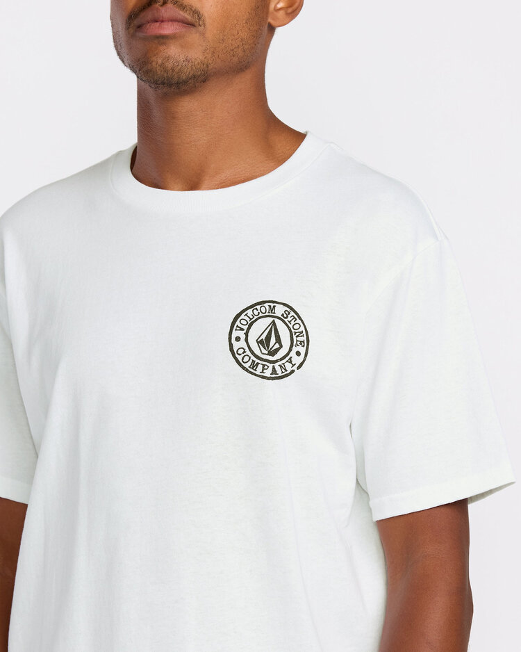 Volcom Volcom Logo Stamp Sst (Mens) | White
