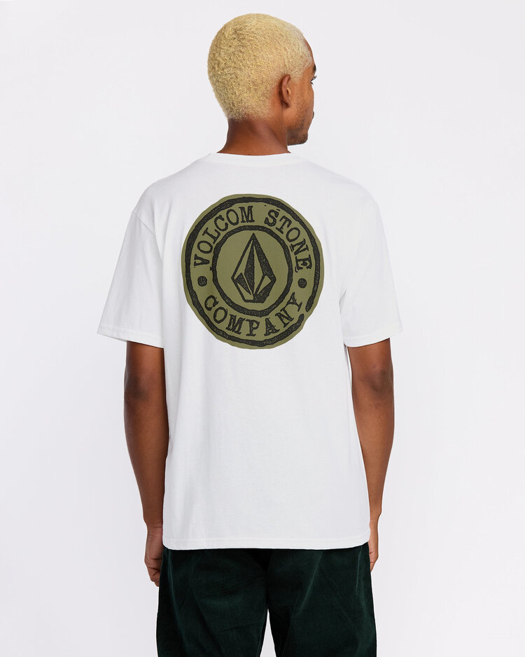 Volcom Volcom Logo Stamp Sst (Mens) | White