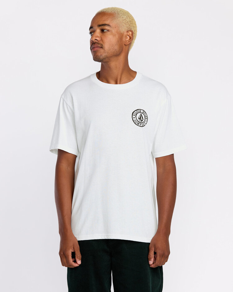 Volcom Volcom Logo Stamp Sst (Mens) | White
