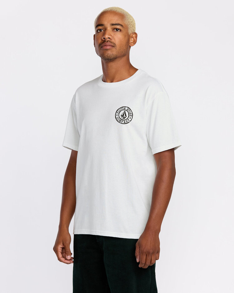 Volcom Volcom Logo Stamp Sst (Mens) | White