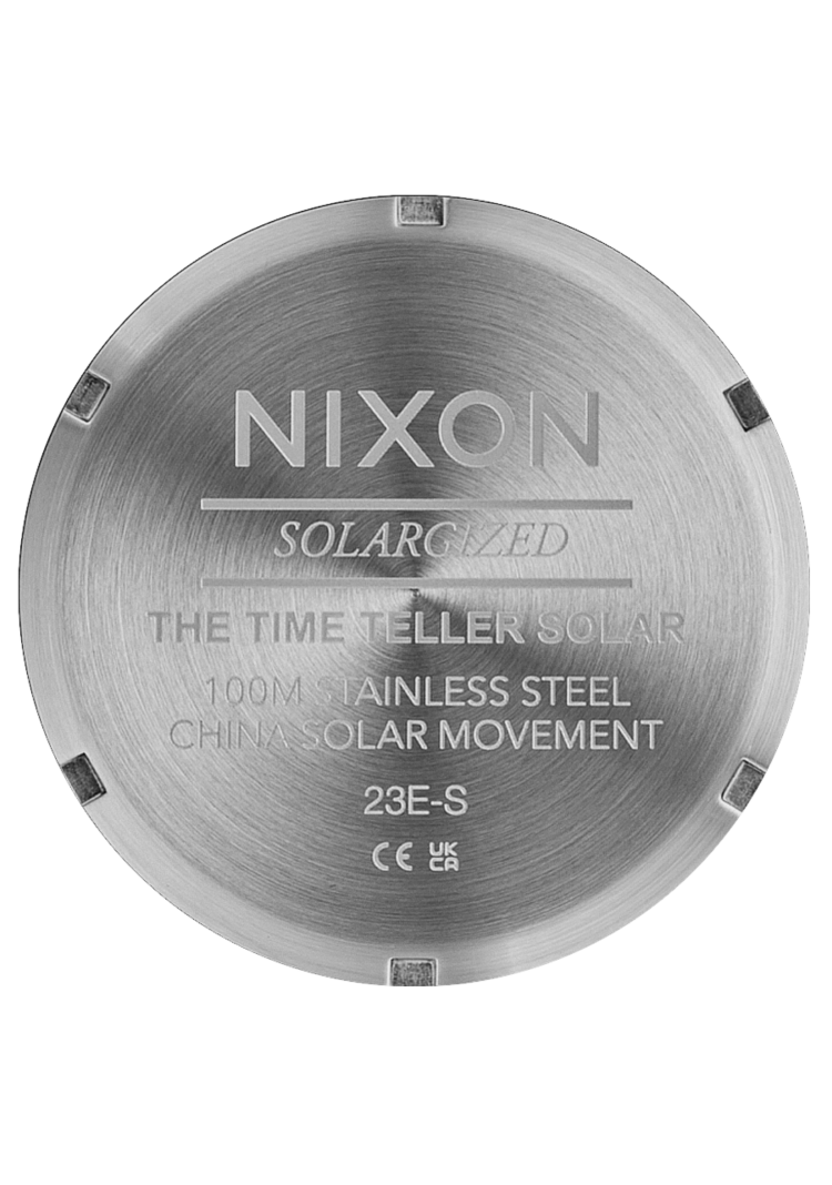 Nixon Nixon Time Teller Solar | Silver/Snow