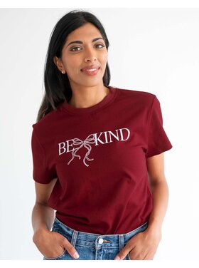 Brunette Brunette Be Kind Regular Tee | Cognac/White