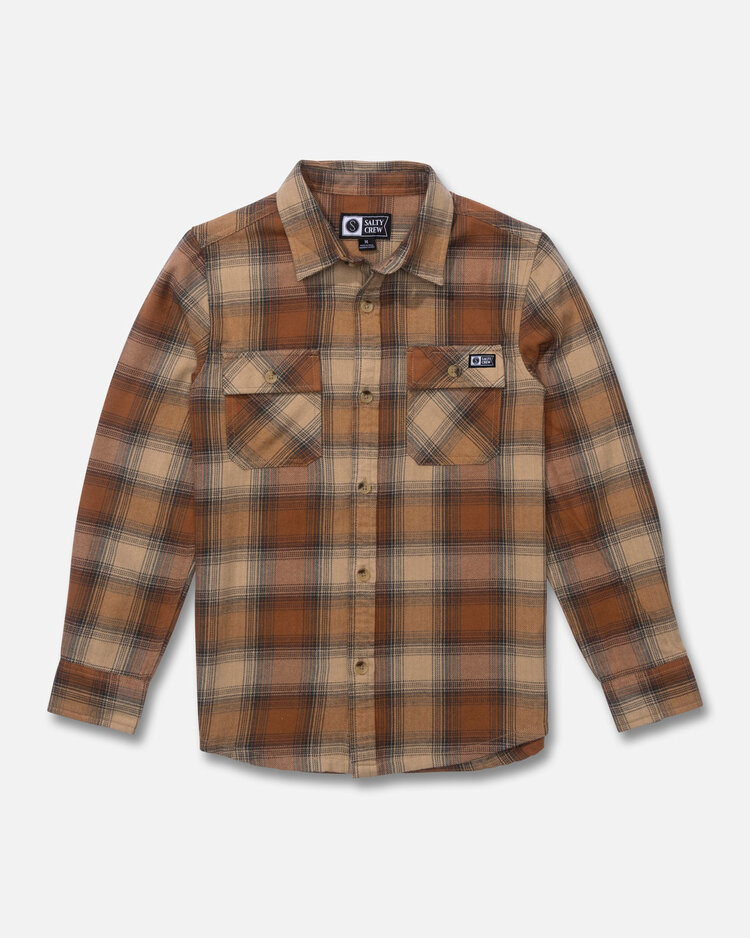 Salty Crew Salty Crew Daybreak Boys Flannel (Youth) | Friar Brown