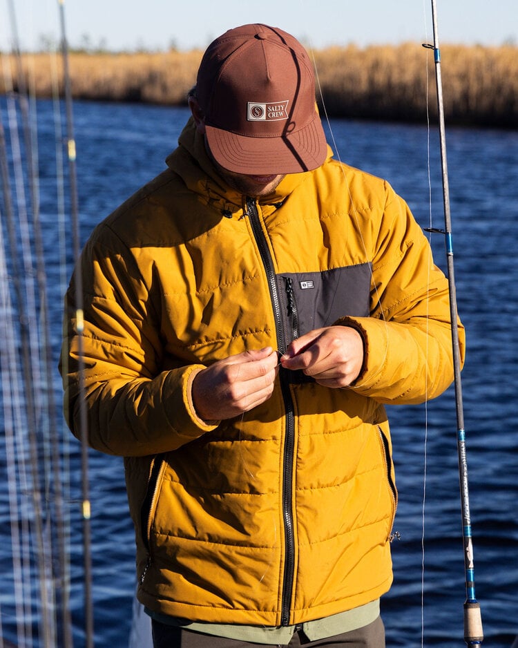 Salty Crew Salty Crew Barrier Hooded Jacket (Mens) | Bronze Brown