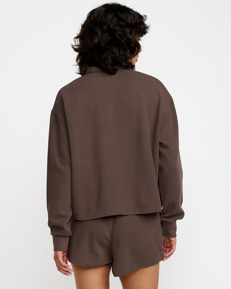 RVCA Rvca Glory Waffle Pullover (Womens) | Bear Brown