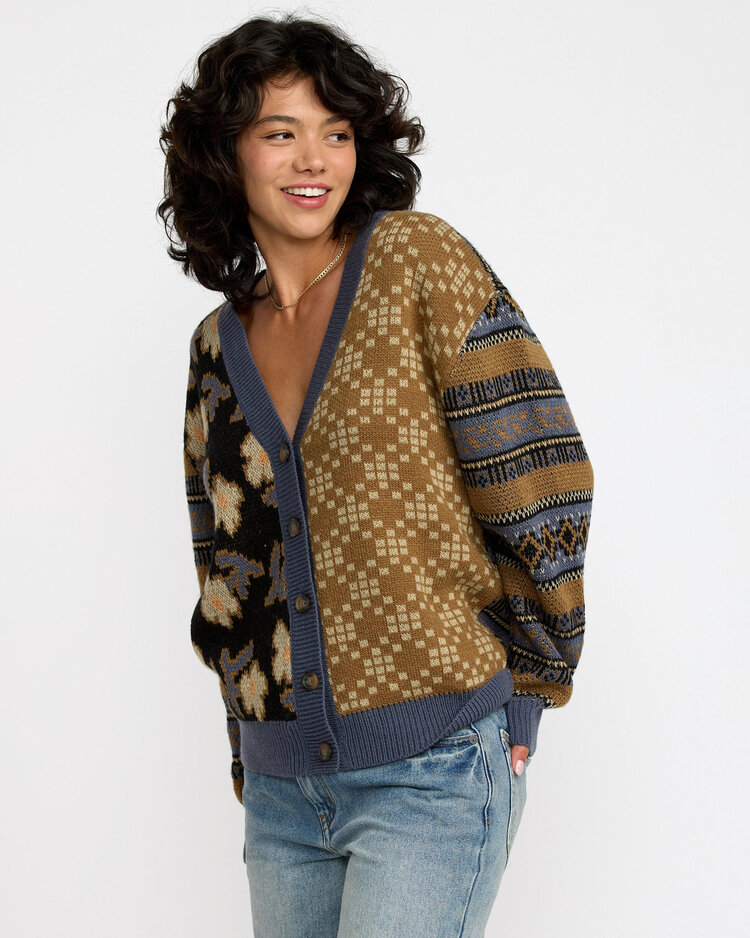 RVCA Rvca Lumen Cardigan (Womens) | Stone Blue