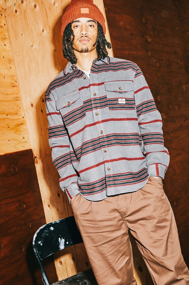 Brixton Brixton Altered Threads Overshirt (Mens) | Multi Blanket Stripe